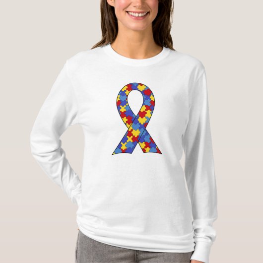 Autisme Awareness Ribbon T-shirt (Voorkant)