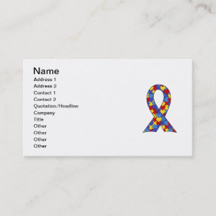 Autisme Awareness Ribbon Visitekaartje