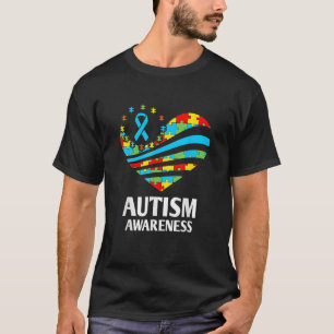 Autisme Awareness S Women Heart Support Autistic M T-shirt