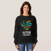 Autisme Awareness S Women Heart Support Autistic M Trui (Voorkant volledig)
