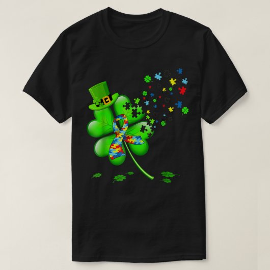 Autisme Awareness Shamrock St Patricks Day Gift T-shirt (Design voorkant)
