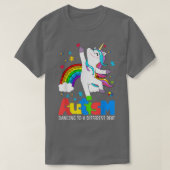 Autisme awareness shirt Dabbing Unicorn Dancing Pu (Design voorkant)