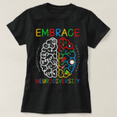Autisme Awareness Shirt Embrace Neurodiversity ADH (Design voorkant)