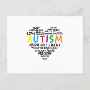 Autisme Awareness Shirten - Autism Heart Shirt Aankondigingskaart