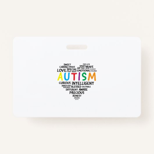 Autisme Awareness Shirten - Autism Heart Shirt Badge (Voorkant)