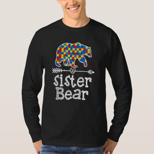 Autisme Awareness Sister Beer Support Autistic Adu T-shirt (Voorkant)