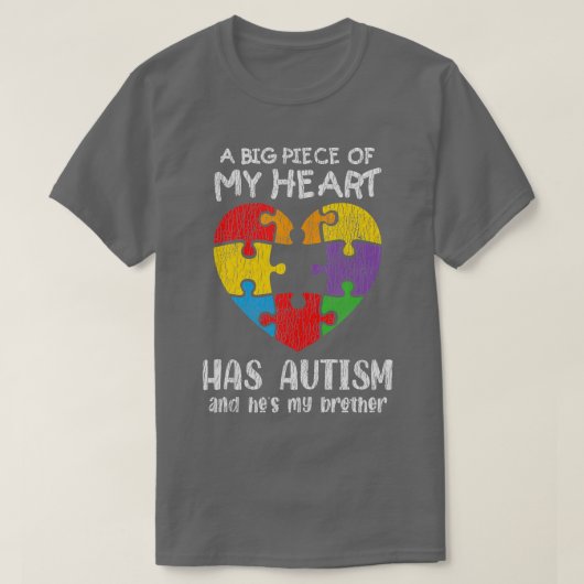 Autisme Awareness Sister Brother Autistic Kinder A T-shirt (Design voorkant)