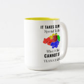 Autisme Awareness Special Education Teachers Custo Tweekleurige Koffiemok (Voorkant rechts)