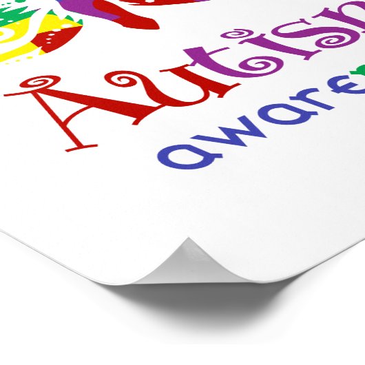 Autisme Awareness (standaard grootte lijst afbeeld Poster (Hoek)