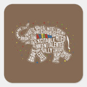 Autisme Awareness Sticker: Olifant Sticker (Voorkant)