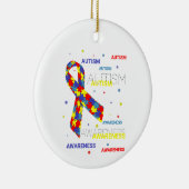 Autisme Awareness stippen Metal Ornament (Rechts)