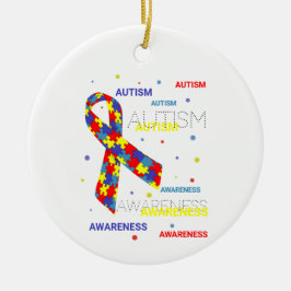 Autisme Awareness stippen Metal Ornament