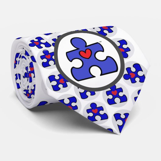 Autisme Awareness Stropdas (Opgerold)