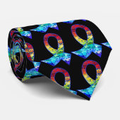 Autisme Awareness Stropdas (Opgerold)