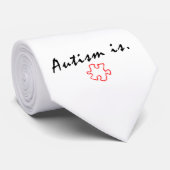 Autisme Awareness Stropdas (Opgerold)