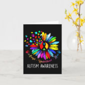 Autisme Awareness Sunflower Accepteert begrip lief Kaart (Gele Bloem)