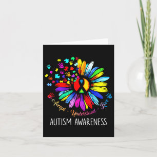 Autisme Awareness Sunflower Accepteert begrip lief Kaart