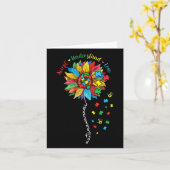 Autisme Awareness Sunflower Accepteert begrip lief Kaart (Gele Bloem)