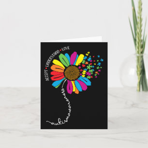Autisme Awareness Sunflower Accepteert begrip lief Kaart
