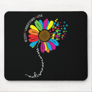 Autisme Awareness Sunflower Accepteert begrip lief Muismat