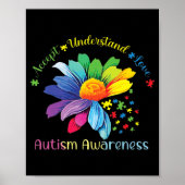Autisme Awareness Sunflower Accepteert begrip lief Poster (Voorkant)