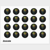 Autisme Awareness Sunflower Accepteert begrip lief Ronde Sticker (Vel)