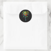 Autisme Awareness Sunflower Accepteert begrip lief Ronde Sticker (Tas)