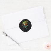 Autisme Awareness Sunflower Accepteert begrip lief Ronde Sticker (Envelop)