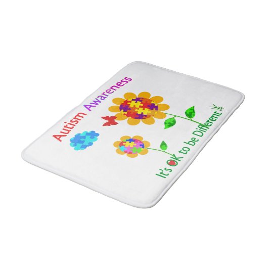 Autisme Awareness Sunflower Badmat (Gekanteld)