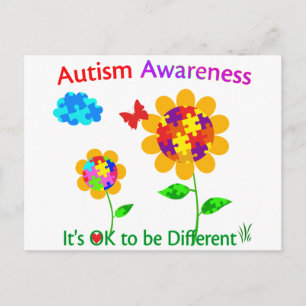 Autisme Awareness Sunflower Briefkaart