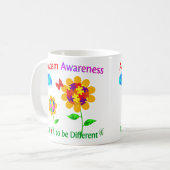 Autisme Awareness Sunflower Koffiemok (Voorkant links)