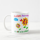 Autisme Awareness Sunflower Koffiemok (Links)