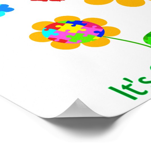 Autisme Awareness Sunflower Poster (Hoek)