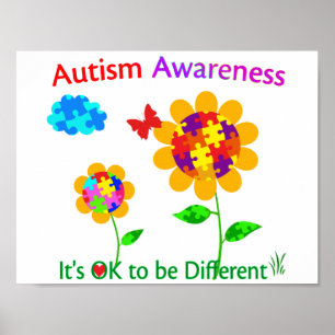 Autisme Awareness Sunflower Poster