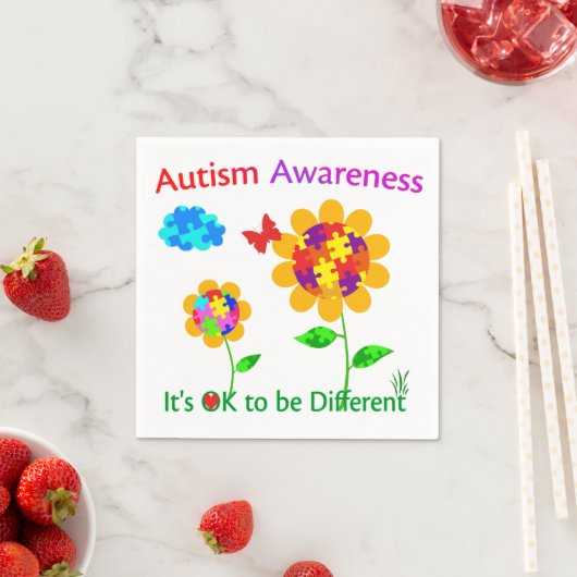 Autisme Awareness Sunflower Servetten (Insitu)
