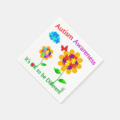 Autisme Awareness Sunflower Servetten (Hoek)