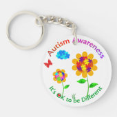 Autisme Awareness Sunflower Sleutelhanger (Voorkant)