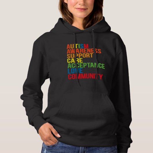 Autisme Awareness Support Care Hoodie (Voorkant)