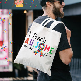 Autisme Awareness Teacher Tote Bag