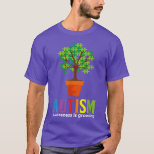 Autisme Awareness Tree Autistic Puzzle Ribbon Spec T-shirt