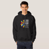 Autisme Awareness True Colors Autisme Puzzle Hoodie (Voorkant volledig)