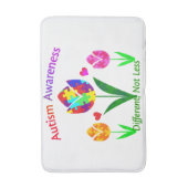 Autisme Awareness Tulip Badmat (Voorkant Verticaal)