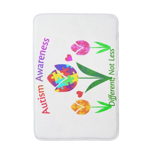 Autisme Awareness Tulip Badmat (Voorkant Verticaal)