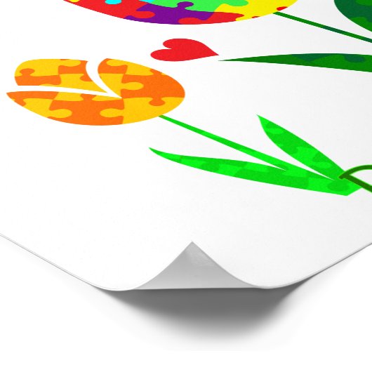 Autisme Awareness Tulip Poster (Hoek)