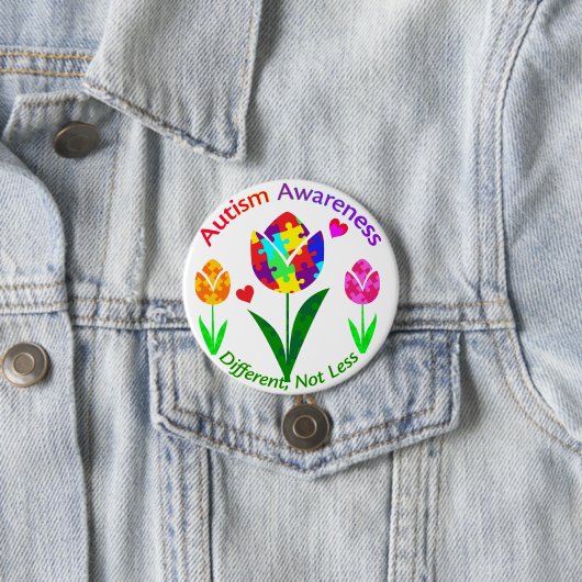 Autisme Awareness Tulip Ronde Button 7,6 Cm (In situ)