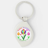Autisme Awareness Tulip Sleutelhanger (Voorkant)