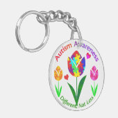 Autisme Awareness Tulip Sleutelhanger (Voorkant Links)