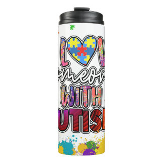 Autisme Awareness Tumbler: Snip met Ondersteuning Thermosbeker