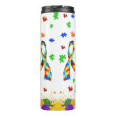 Autisme Awareness Tumbler: Snip met Ondersteuning Thermosbeker (Achterkant)