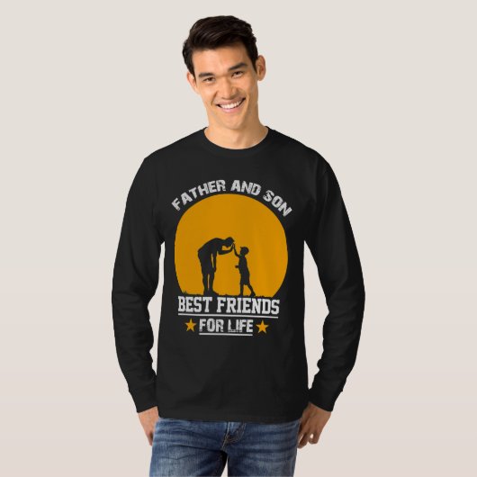 Autisme Awareness Vader and Son Best Friend for L T-shirt (Voorkant volledig)